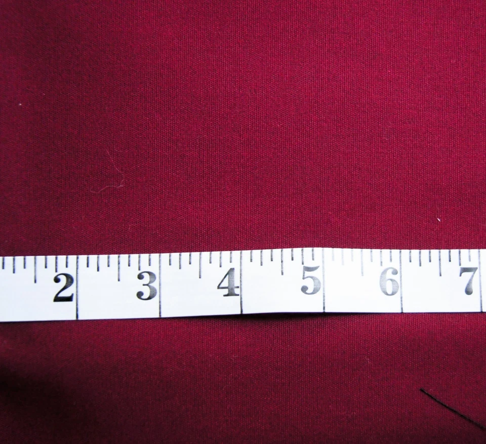 2  Yards Solid Burgundy  Strong Cotton Blend Drill  Fabric 72" X 60" - Image 1 of 1