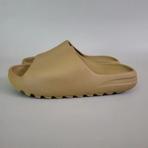 Adidas Yeezy Sandals Women 11 Slide Casual Slip On Brown Rubber Open Toe Comfort - Picture 1 of 12