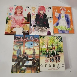 Menge 5 Manga Bücher - Rent A (wirklich schüchtern) Mädchen KAITOfriend - blaue Flagge - orange - Bild 1 von 6