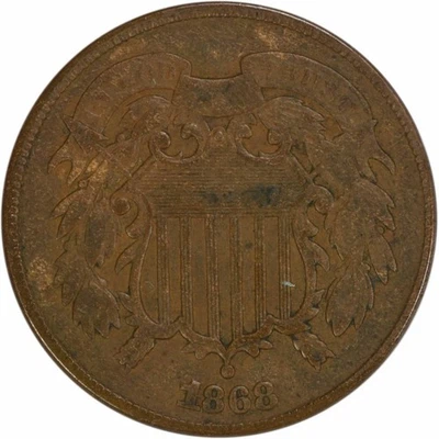 1868 Two Cent Piece VF Uncertified #802 - Image 1 of 2