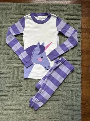 Pijama Hanna Andersson Usado en Excelente Condición Púrpura Unicornio Pijamas Talla 130 (Talla 8) (069) Foto 1 de 3