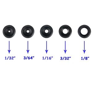 1/8" 1/16" 1/32" 3/32" 3/64" Apertura Núcleo Interior Peep Sight Viseras Compound Bow - Imagen 1 de 16