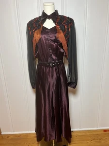 Vintage Lilia Smitty Western Dress Size 9/10 Cowgirl Halloween Fringe FAST SHIP - Picture 1 of 16