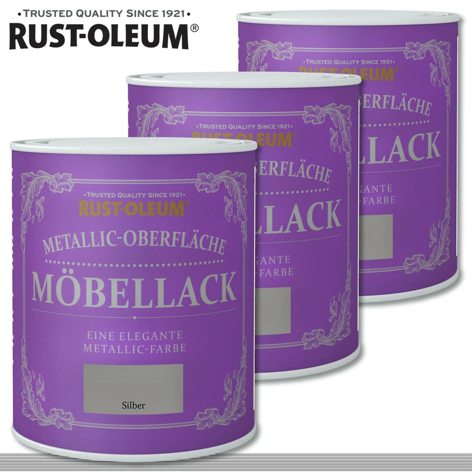 Rust-Oleum 3x125 ML Metallico Superficie Lacca Mobili Argento Ispido Rustoleum - Immagine 1 di 1
