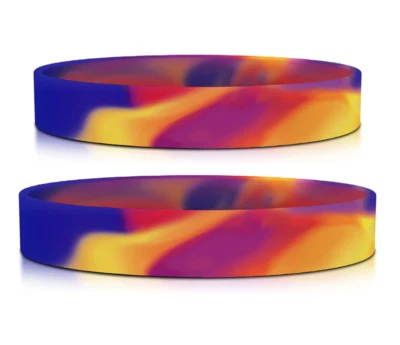 ROAD ID Silicone Stretch Wrist Band Pack Tie Dye Small & Medium Women's Box Set - Image 1 of 2