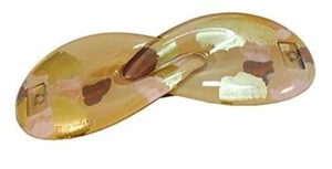 Parcelona French Hugs Pegasus Golden Pink Brown Beige Medium Hair Clip Barrette - Picture 1 of 3