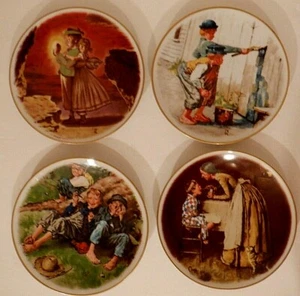 Sammelteller 4er Set Norman Rockwell Tom Sawyer Serie - Bild 1 von 12