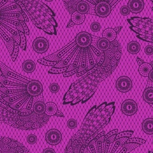 1/2 Yard Nightshade Deja Vu PWTP207 Raven Lace in Oleander By Tula Pink - cotton - Bild 1 von 3
