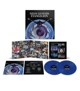 Shiro Sagisu Neon Genesis Evangelion Blue & Black Marbled 2 x Vinyl LP 08/09/23 - Picture 1 of 5
