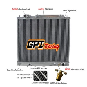 Aluminum Radiator FIT MITSUBISHI DELICA SPACE GEAR 2.5 2.8 1994-2005 2004 2003 - Picture 1 of 5