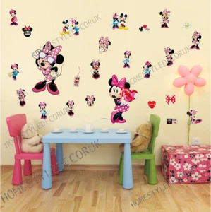 25PCS Minnie Mouse Disney Wall Decals Sticker Vinyl Kids Room Hot Room Decor UK - Picture 1 of 5