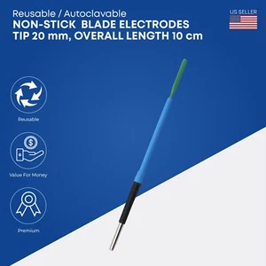Non-Stick Reusable Blade Electrode 10cm Electrosurgical Autoclavable - Picture 1 of 2