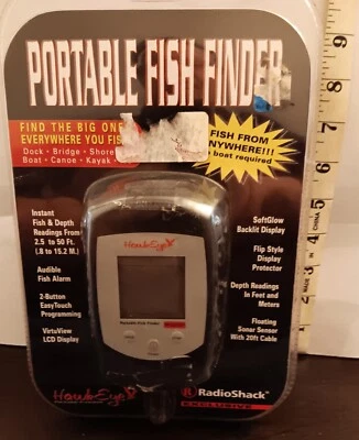 Radio Shack Exclusive Portable Fish Finder Hawk Eye New in Package - Image 1 of 4