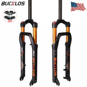 BUCKLOS Snow Touring Bike Air Fork 26*4.0" MTB/Beach/Fat 1-1/8" Suspension Fork - Picture 1 of 7
