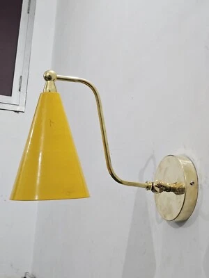 Lámpara de pared de latón de mediados de siglo estilo color moderno (revestimiento en polvo) luminaria Handm Foto 1 de 4