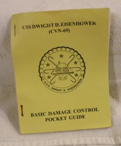 USS Dwight D. Eisenhower (CVN 69) Basic Damage Control Pocket Guide - Picture 1 of 8