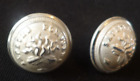 PAIR FRENCH SILVERED FINISH BUTTONS APPROX 15MM  SAPEUR POMPIERS  FIRE BRIGADE.