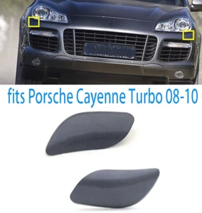 2x Front Head Light Washer Spray Nozzle Cover fits Porsche Cayenne Turbo 08-10 - Bild 1 von 3
