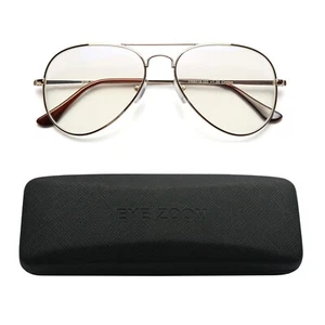 EYE ZOOM Aviator Style Blue Light Blocking Reading Glasses for Men and Women - Picture 1 of 21