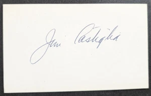 Jim Castiglia - 1942 Debut Autographed 3x5 Index Card - Deceased 2007 - Picture 1 of 2