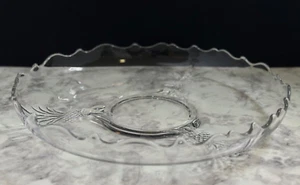 Heisey Glass Plantation Scalloped Rim Bowl/Torte Plate 12.5" - Picture 1 of 13