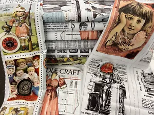J Wecker Frisch Riley Blake Sew Journal Cotton Fabric by 1/4* 1/2** or Panel - Picture 1 of 15