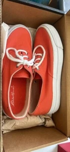 Vintage 1990s Eddie Bauer Deck Sneakers Mango Orange Women’s Size 9 Tennis Shoes - Bild 1 von 5