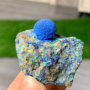 55G Rare Sculptural Azurite On Kaoline from Malbunka Australia specimen raw - Picture 1 of 18