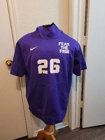TCU Horned Frogs Sweatshirt Mens Purple Nike Hoodie Nike Sz Large Cover
