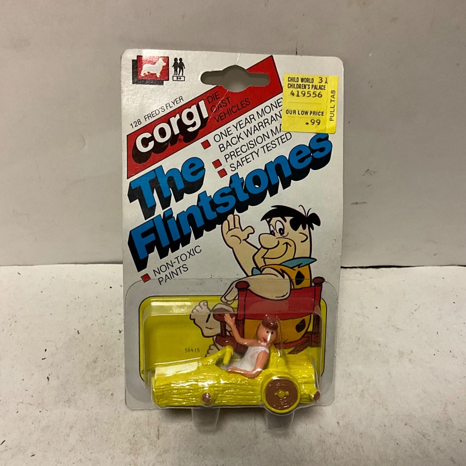 VINTAGE 1982 CORGI JUNIOR FRED’S  FLYER #128 THE FLINTSTONES FACTORY SEALED - Image 1 of 4