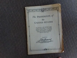 Vintage 1937 Booklet "Presidents United States" Political Paper Eph Collect U.S. - Picture 1 of 4