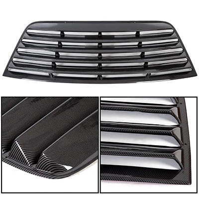 For Dodge Challenger 08-23 Carbon Fiber Style Rear Window Louver Sun Shade Vent Foto 1 de 4