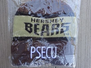 Hershey Bears Hockey Knit Winter Beanie Hat- Brown NEW IN PLASTIC - Picture 1 of 3