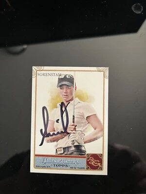 ANNIKA SORENSTAM 2011 TOPPS ALLEN & GINTER AUTO SIGNED LPGA GOLF CHAMP HOF - Image 1 of 2
