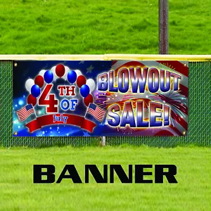 Blowout Sale Vinyl Banner 4th Of July Clearance Sale Stores Advertising Banner - Picture 1 of 4