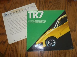 1975 Triumph TR7 Sales Brochure with News Release Letter - Vintage - Picture 1 of 4