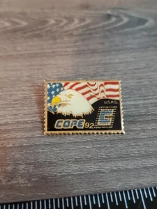 Pin de solapa vintage Cope USPS esmaltado tono dorado E8 - Imagen 1 de 3