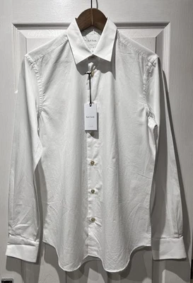 BNWT Paul Smith Slim Fit Designer White Cotton Shirt Size Small RRP £190 - image 1 of 4