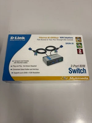 D-Link KVM Switch With 2-Port PS/2 DKVM-2K - Image 1 of 4