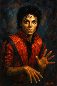 Print Canvas Valentinarte Michael Jackson King Pop Music Art - Picture 1 of 6