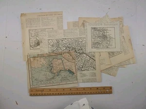 Lot of 18 Vintage 1917 Small Maps Decor Authentic Crafts - Picture 1 of 3