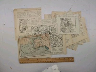 Lot of 18 Vintage 1917 Small Maps Decor Authentic Crafts - Image 1 of 3