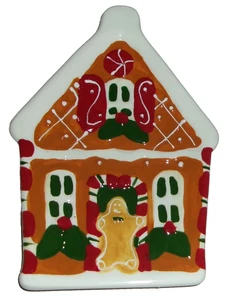 CHRISTMAS ~ Ceramic Candy Dish ~ GINGERBREAD HOUSE ~ 5" X 8" - Picture 1 of 1