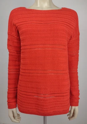 Brooks Brothers Naranja 100% Algodón Jersey Semi Transparente Suéter Mujer Mediano Foto 1 de 4