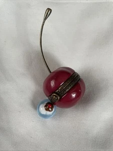 PHB Porcelain Hinged Box Cherry with Sundae Trinket Box Midwest of Cannon Falls - Picture 1 of 5