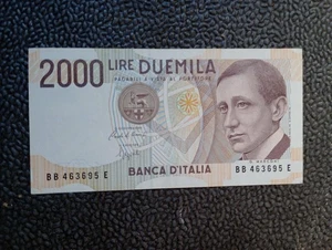 Italy 2000 Lire 1990 Pre Euro Banknote Great Condition Circulated Pick #115 - Picture 1 of 2