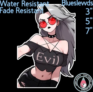 Hellava Boss Human Hellhound Loona 3" / 5" / 7" Lewd Anime Laptop Bottle Sticker - Picture 1 of 1