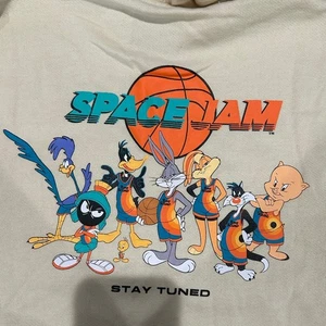 SPACE JAM New Fleece Lined Kangaroo Hoodie Graphic LS Size XS - Picture 1 of 8