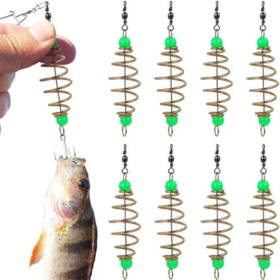  12 Pcs Fishing Feeder Catfish Glow Beads Bait Springs Carp Equipment - image 1 of 4