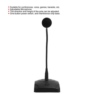 Desktop Wired Conference Microphone Gooseneck Mic For Computer PC Laptop Speech - Picture 1 of 22